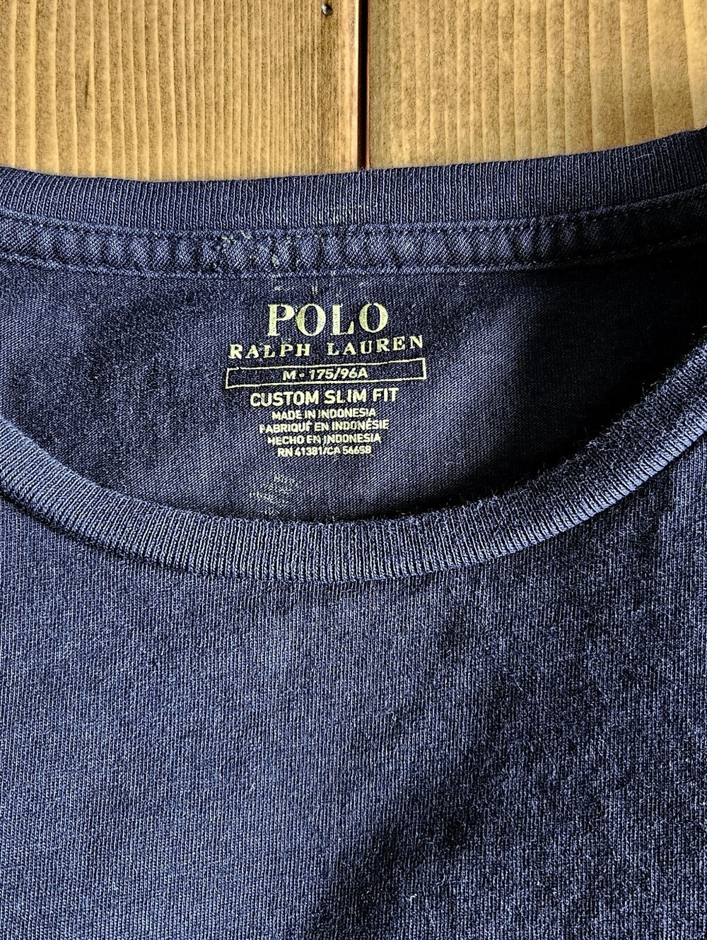 Polo Ralph Lauren Custom Slim Fit Crewneck T-Shirt - Navy Blue (Medium) 175/96A - Picture 6 of 11